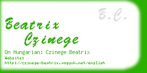 beatrix czinege business card